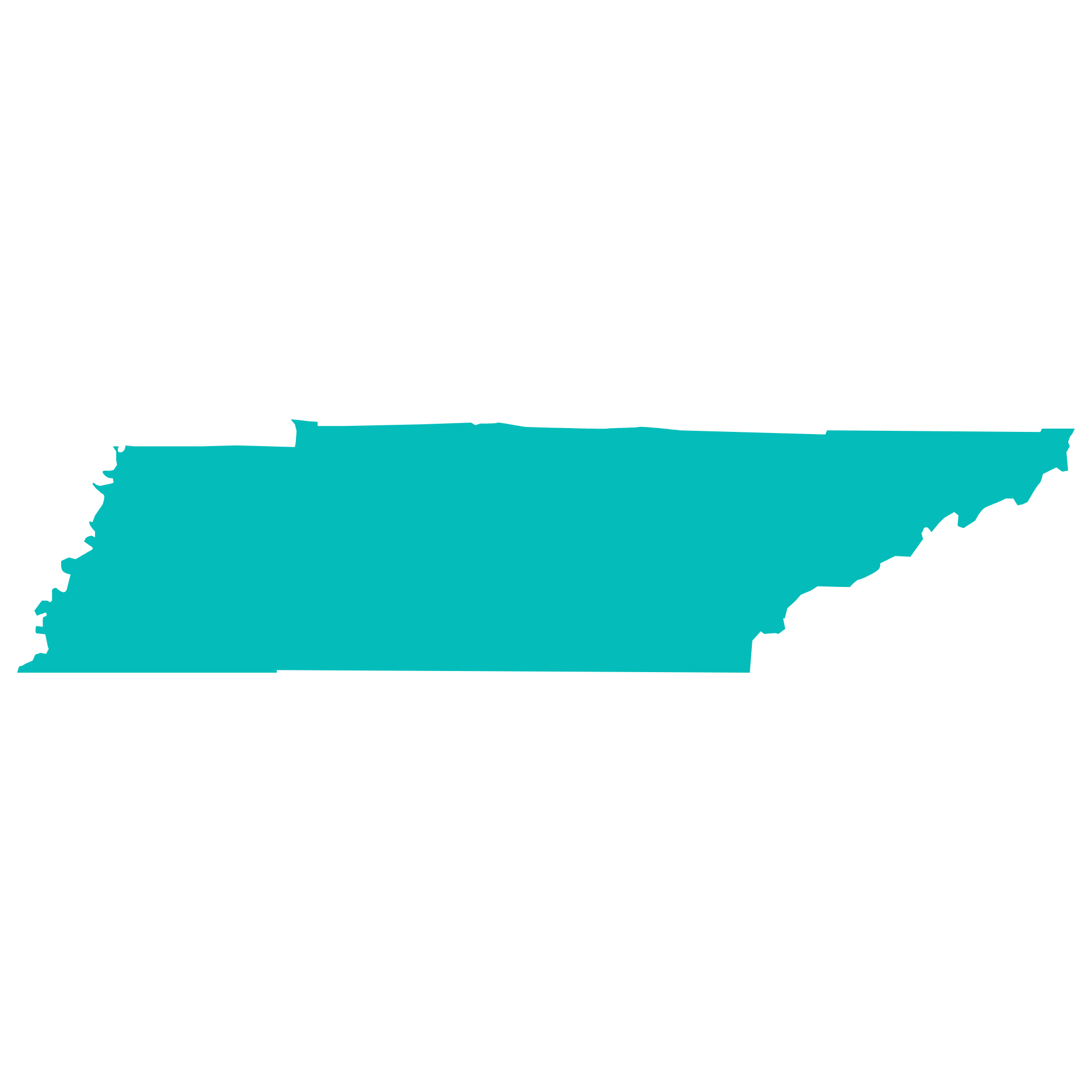 map of Tennessee