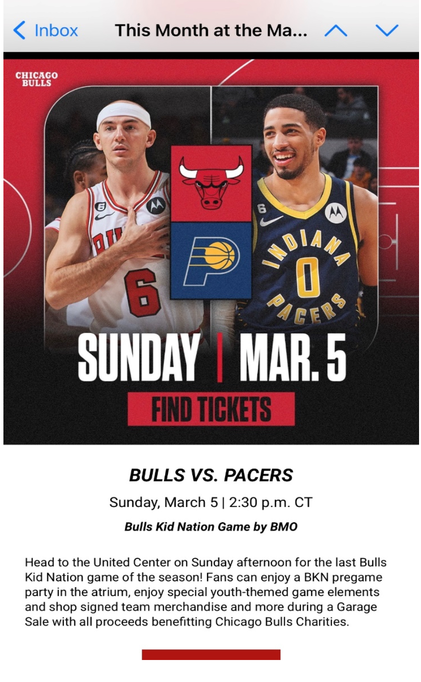 Find tickets to the Bulls vs. Pacers game!