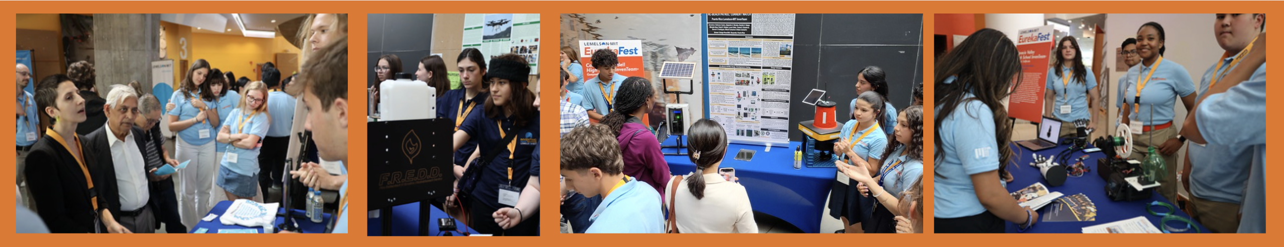 InvenTeam students displaying their projects at EurekaFest
