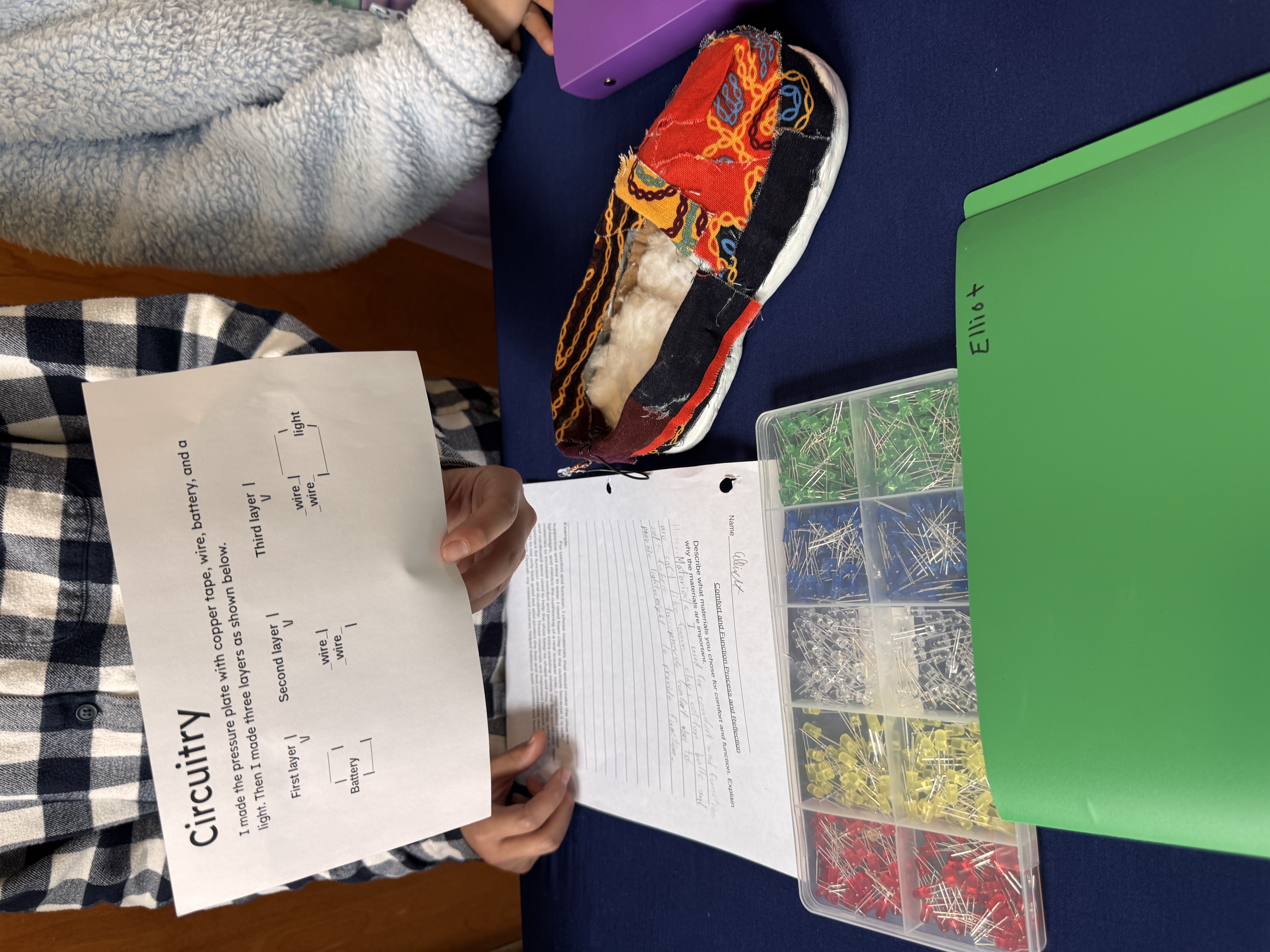 Image of a project using Light up Kicks curriculum