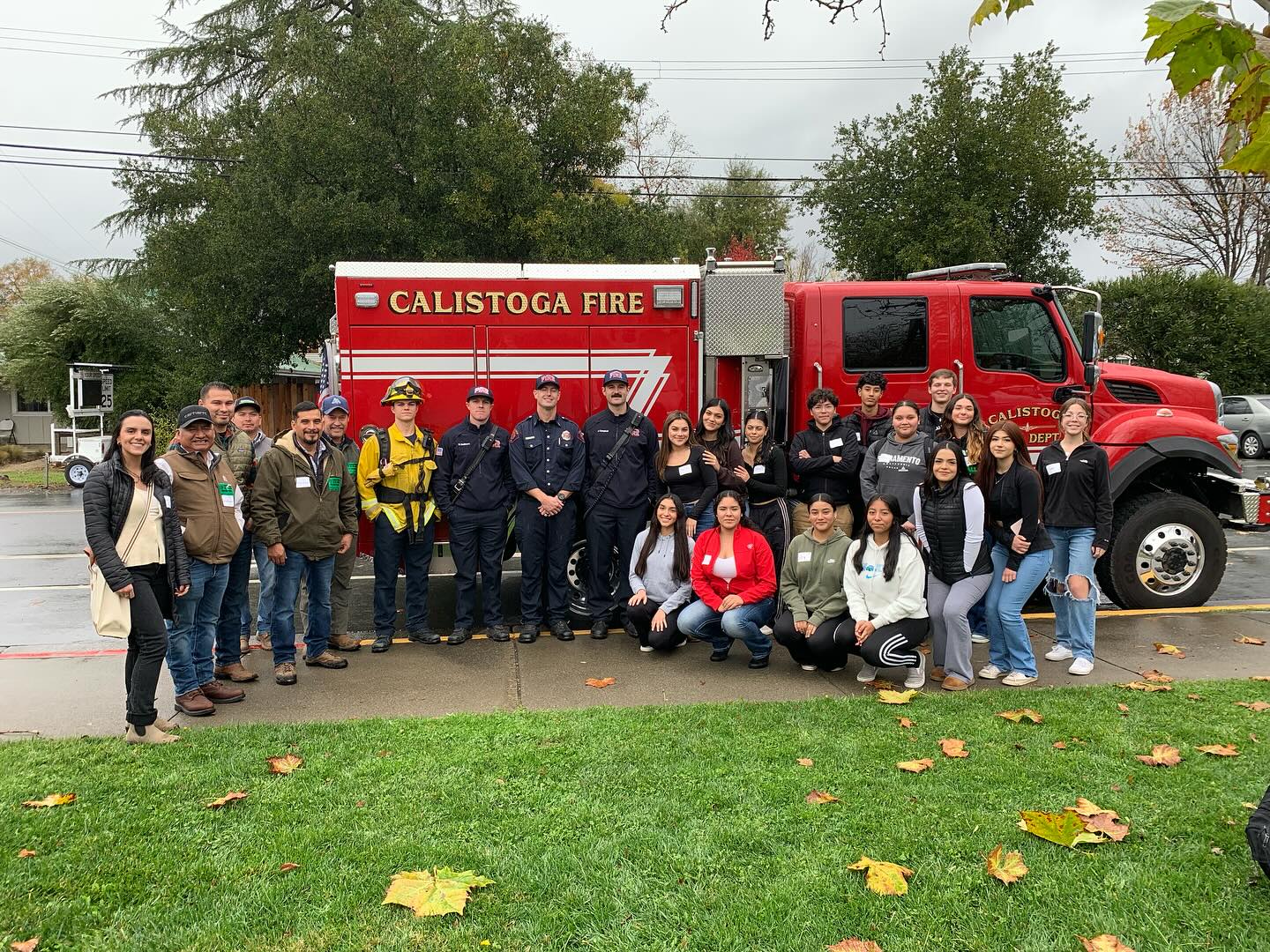 Calistoga InvenTeam with Firefighters and Napa Valley Farmworkers on Dec 7th