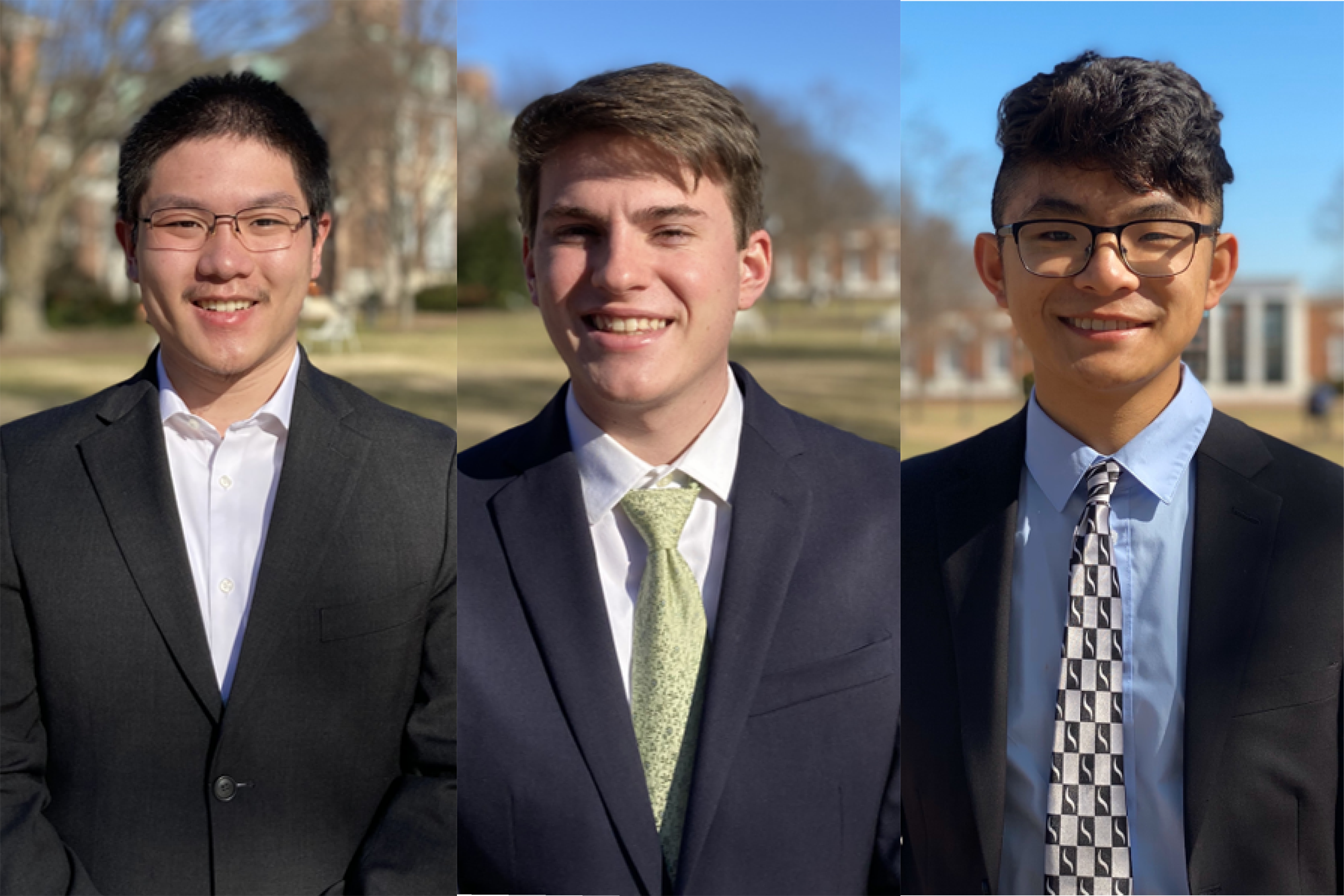 Michael Lan, Bruce Enzmann, and Anson Zhou of Johns Hopkins University