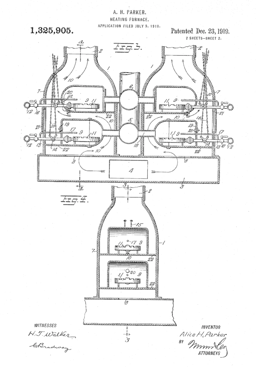 Alice Parker patent drawing