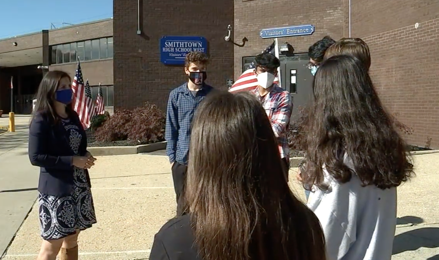 Smithtown West InvenTeam give WABC interview