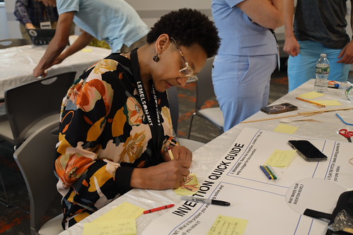 Woman working on an invention sprint project