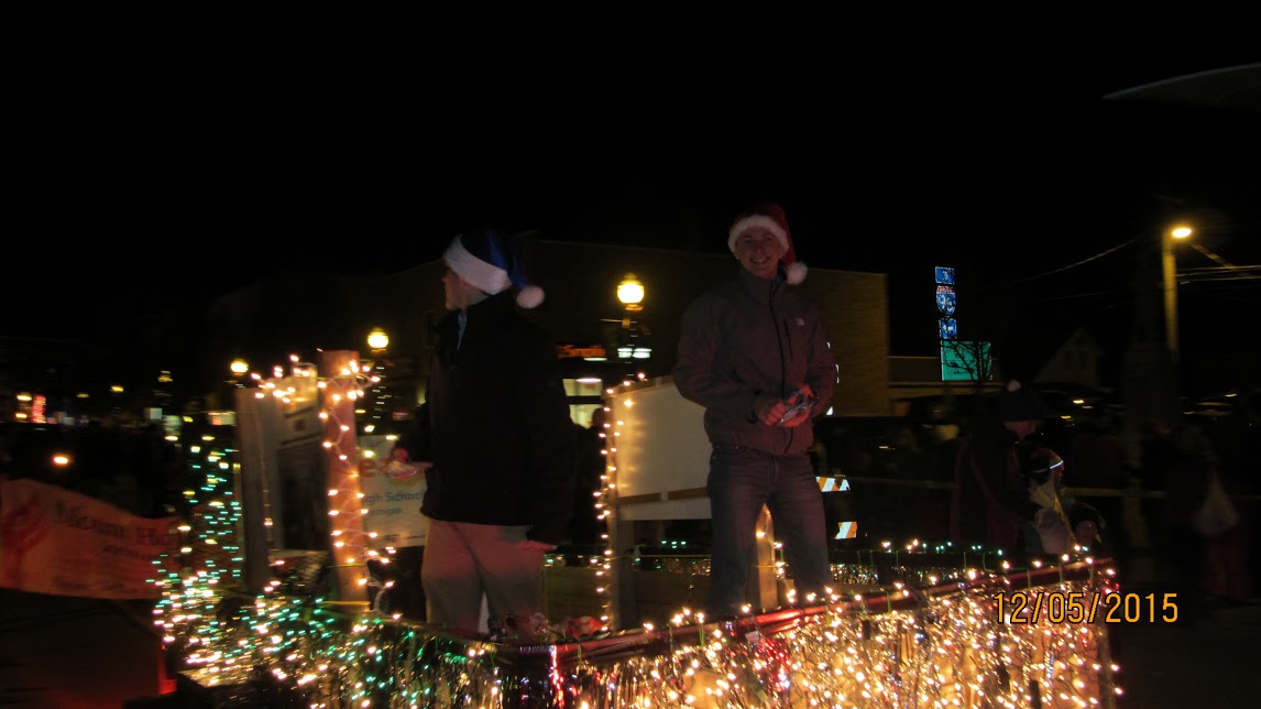 [Justin and Kepler on the float]