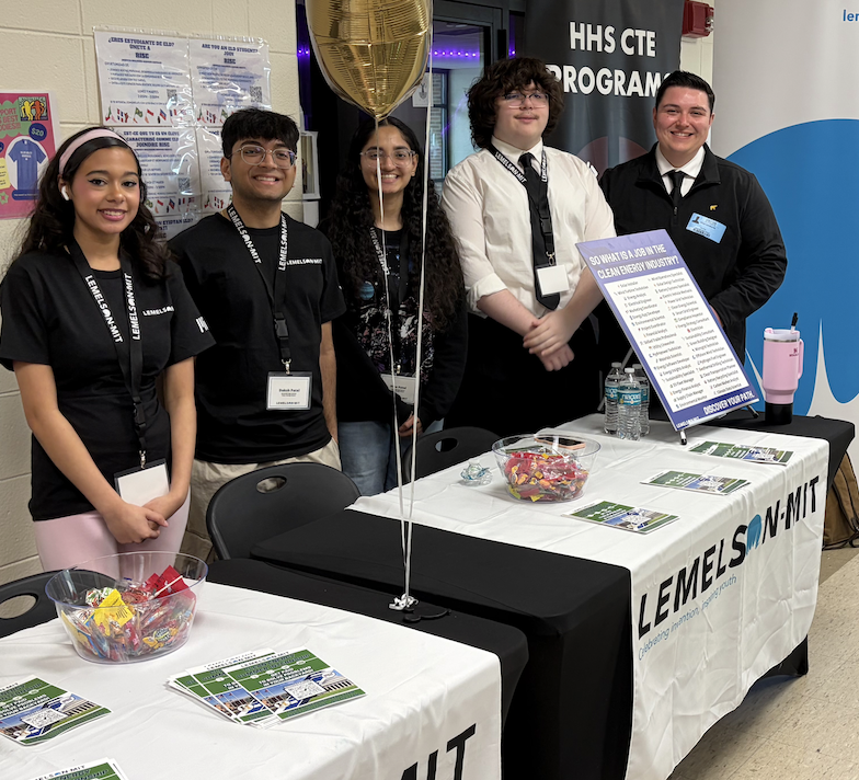 Haverhill HIgh students host the table at the Career Expo