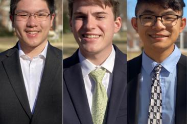 Michael Lan, Bruce Enzmann, and Anson Zhou of Johns Hopkins University