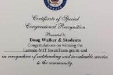 Certificate of Recongition