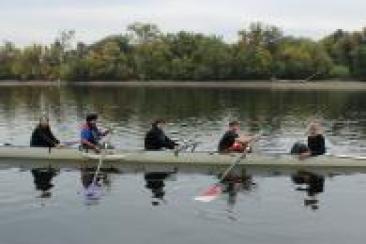 The Team Tries Rowing at Holyoke Rows