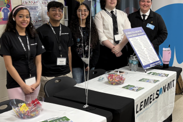 Haverhill HIgh students host the table at the Career Expo